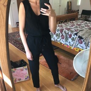Black Jumpsuit with Tie Waist